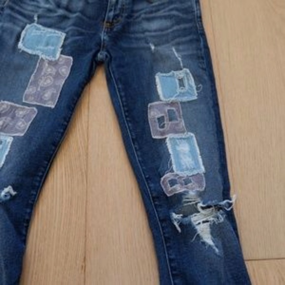 Vintage Patched Skinny Jeans - Picture 2 of 4